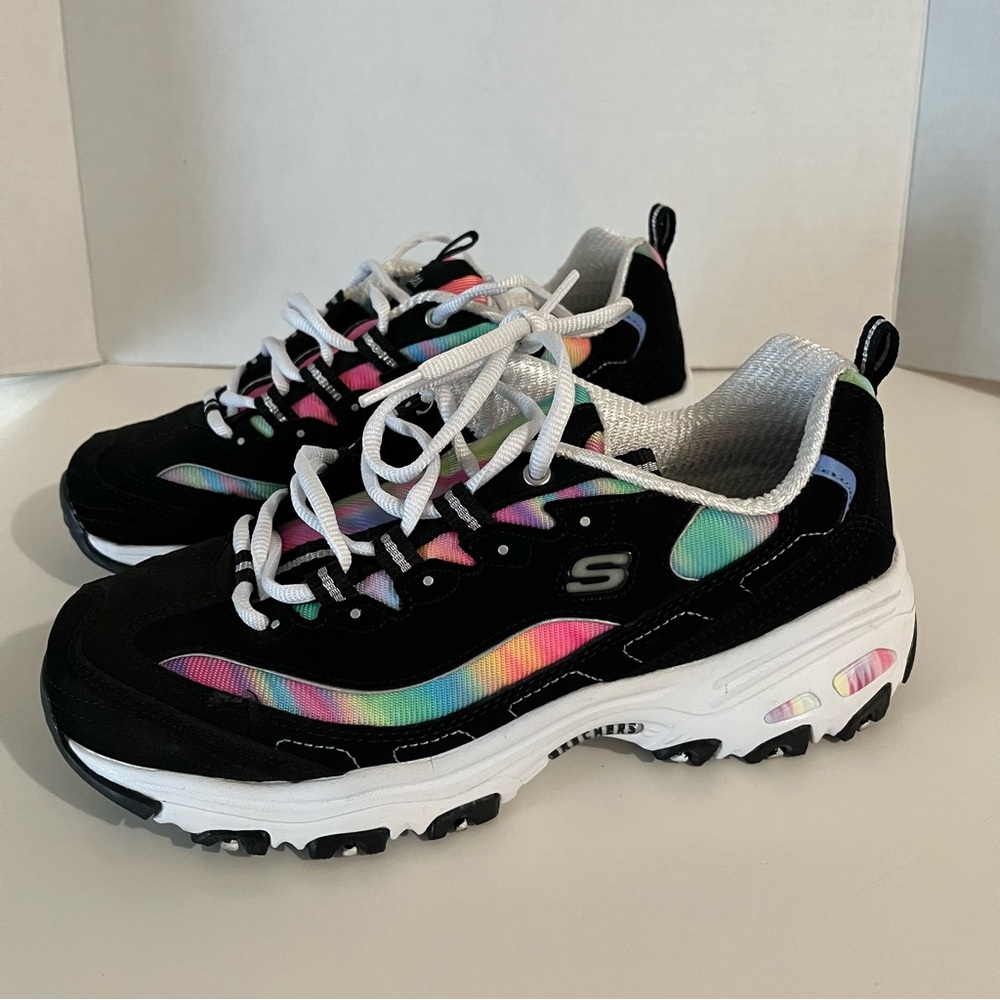 Skechers D'Lites Multicolor Sneakers women’s size 7.5 memory foam